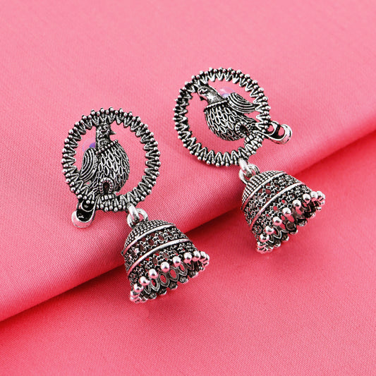 Oxidized Jhumka Combo Set For Women – 4 Pairs trendy oxidized earrings jhumka for traditional outfits