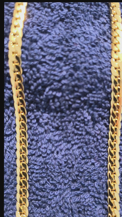 Men’s Gold Flat Curb Chain – 22 Inch