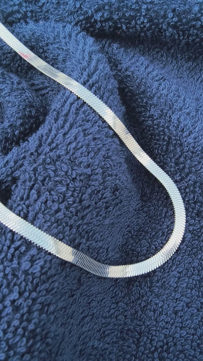 Men’s Silver Flat Snake Chain – 22 Inch