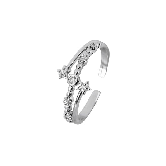 Silver Celestial Star Ring for Women featuring a trendy and unique ring design for women