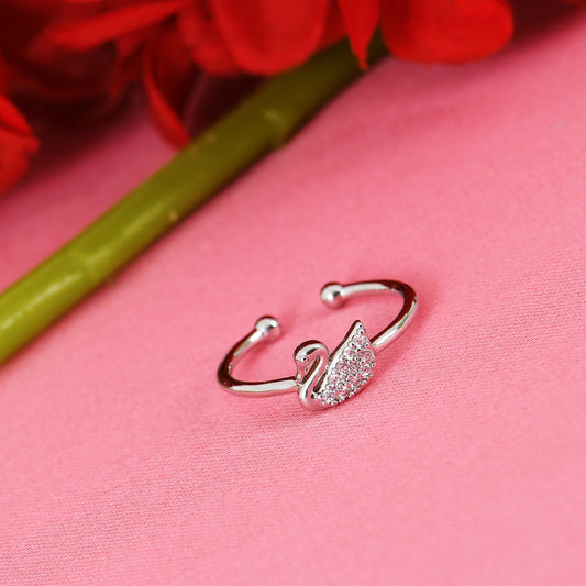 Silver Swan Adjustable Ring for Women – elegant and flexible, part of our adjustable rings for women collection