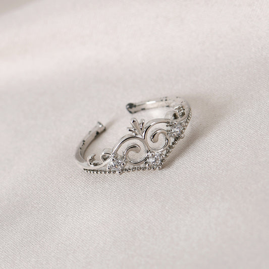Silver Tiara CZ Ring for Women – ideal choice in engagement rings for women with timeless elegance