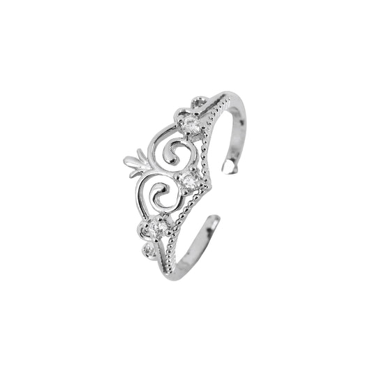 Silver Tiara CZ Ring for Women – one of the most stylish rings for women for modern and festive looks