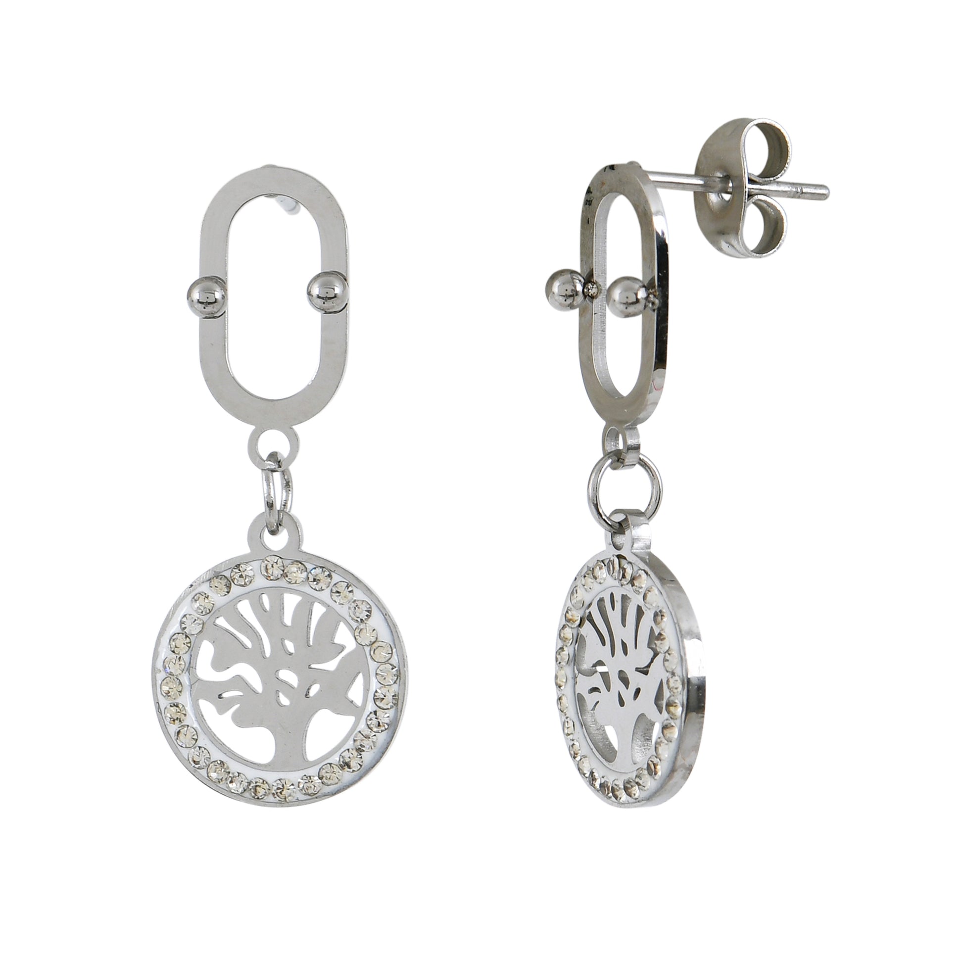 Silver Tree Drop Earrings For Women – elegant and delicate silver drop earrings for daily wear