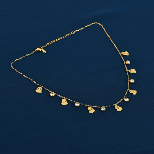 Spiral Heart Diamond Tanmaniya Design Necklace featuring elegant diamond tanmaniya designs for modern women
