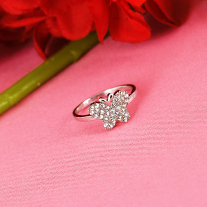 Alt Tag:
Stylish Silver CZ Rings For Women – Set of 4 ring combo set with versatile wear options
