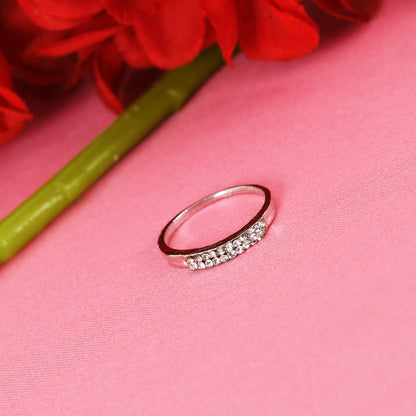 Stylish Silver CZ Rings For Women – Set of 4 round ring design for timeless elegance