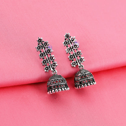 Vintage Oxidized Jhumka For Women Combo – Set of 4 elegant oxidised earrings jhumka for traditional wear