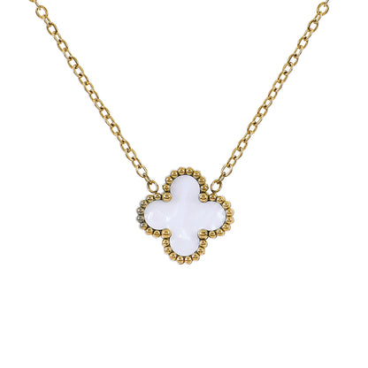 White Shell Clover – one of the most unique necklaces for women, designed for standout elegance